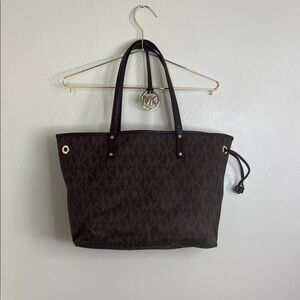 Michael Kors Dark Brown Logo Tote
